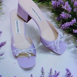 MIA Light Purple Heels with Bow Detail